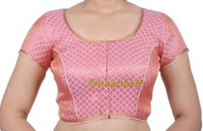 Indian Sari Blouse,Designer Saree Blouse,Readymade Brocade Silk Jari Border Top