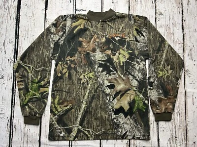 Scentlok Mossy Oak Breakup Camouflage Camo Henley Mock Neck Hunting Shirt - Sz M - Image 1 of 4