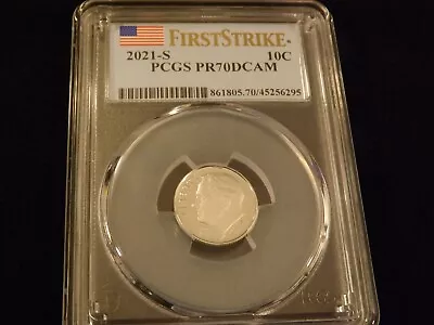 2021-S  Dime     First Strike         PCGS PR 70 DCAM - Image 1 of 2