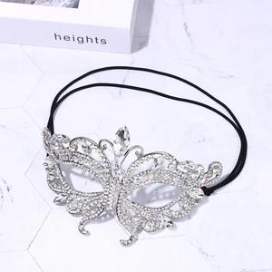 Womens Rhinestones Masquerade Masks Venetian Eyes Masks for Prom Ball Mardi Gras - Picture 1 of 6