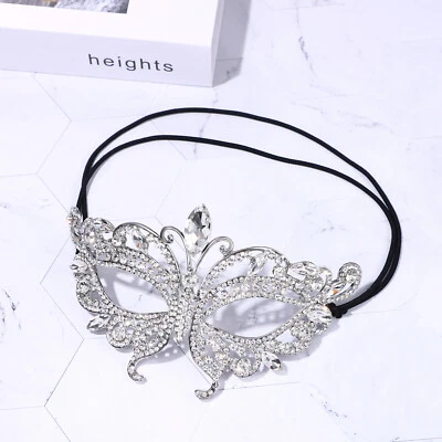 Máscaras de pedrería para mujer Máscaras de ojos venecianos para baile de graduación Mardi Gras Foto 1 de 4