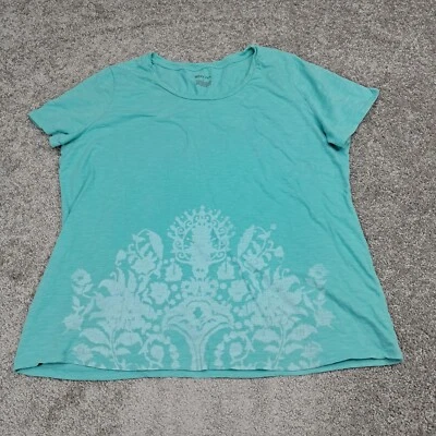 Merona Women's Short Sleeve T-Shirt Teal Size 2 - Image 1 of 4