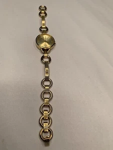 Coach Women’s Wristwatch GoldTone Stirrup Link Band Water resistant CA017360322 - Picture 1 of 12