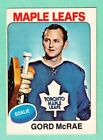 (1) GORD MCRAE 1975-76 O-PEE-CHEE # 203 LEAFS GOALIE ROOKIE EX/EX+ CARD (I3697). rookie card picture