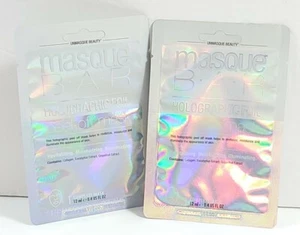 2x Masque Bar Holographic Foil Peel Off Facial Masks Revitalizing Moisturizing - Picture 1 of 5