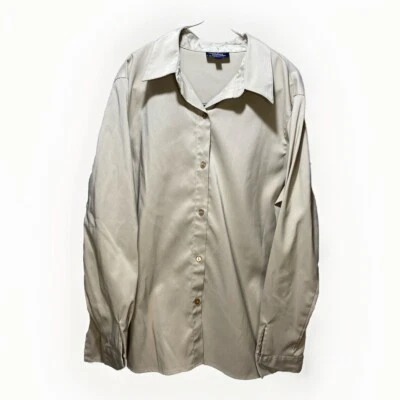 Tommy Hilfiger Tommy Collard Cáqui Manga Longa Botão Elástico Bolso Tamanho 11 - Imagem 1 de 4