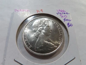K9 Australia 1966 Silver 50 Cents BU - Picture 1 of 2
