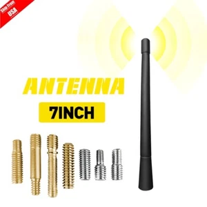 7" Short Black Antenna Mast Radio AM/FM for CHEVY SILVERADO 2006-2025 - Picture 1 of 11