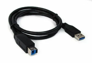 USB 3.0 Datenkabel / Druckerkabel 90cm - USB A-Stecker zu USB B-Stecker - Bild 1 von 4