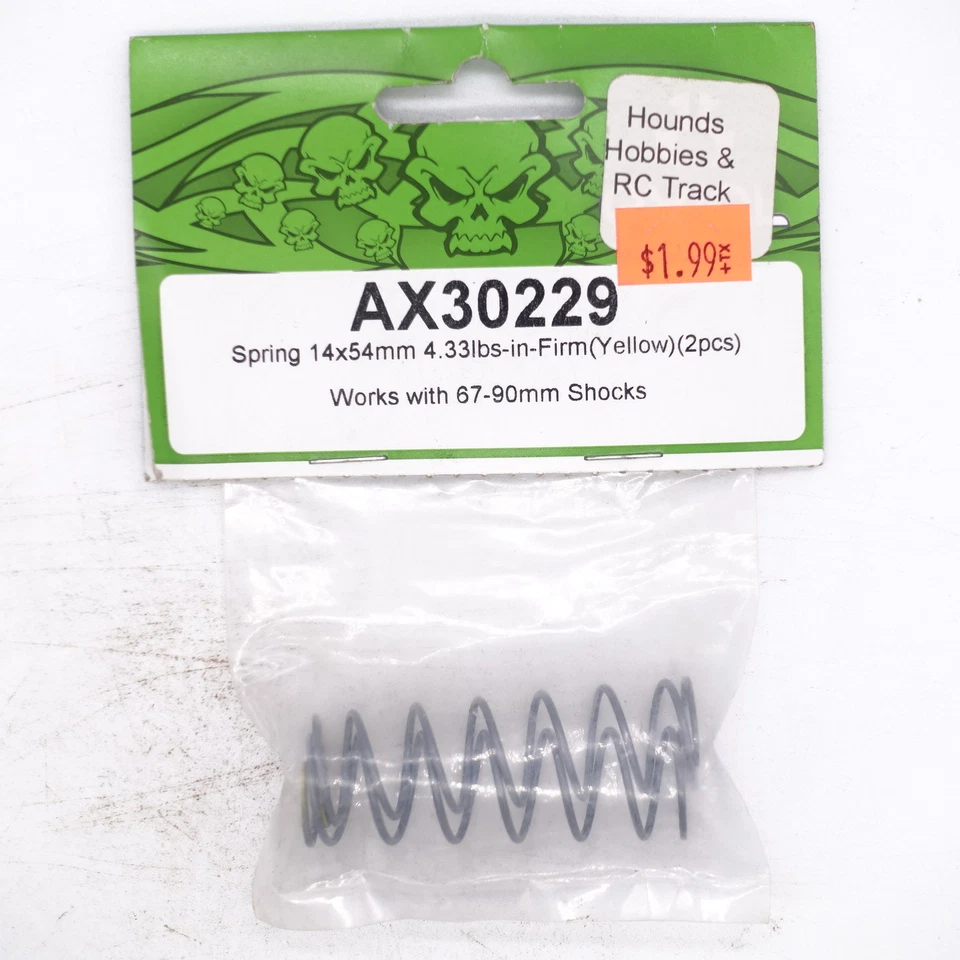 Axial 14x54mm Shock Spring Firm - 4.33 lbs/in Yellow AX30229 EXO Score - Image 1 of 1