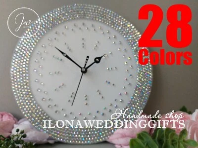 Reloj de Pared Swarovski Personalizado Decoración del Hogar Único Aniversario Cumpleaños Boda Regalo Foto 1 de 4