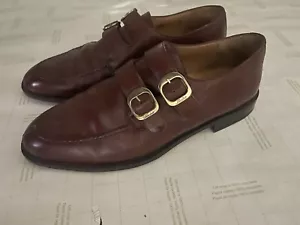 Pre-owned Mezlan Bayonne Cognac Double Monk Strap Shoes Size 8 M - Picture 1 of 5