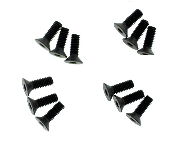 50084 12 Viti  Svasate M4x12 Himoto 1/5 SCREWS HIMOTO M4x12 - Immagine 1 di 1