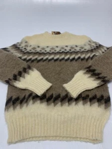 VTG Hilda LTD Sweater 100% Pure Wool Brown M Men's A56 - Picture 1 of 5
