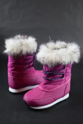 ¡NUEVO EN CAJA! Botas Polo Ralph Lauren Avalon para niños pequeños Boysenberry rosa hinchado talla 4 pieles Foto 1 de 4