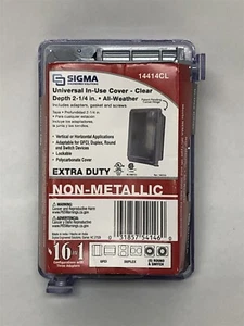 Sigma 14415 1 Gang Clear Weatherproof In Use Duplex-GFCI Cover - Picture 1 of 3