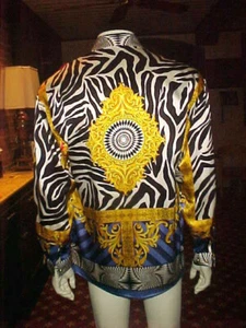 NWT MEN'S CREME DE SILK UNIQUE ZEBRA BLOCK DESIGN BEAUTIFUL SIZE SMALL - Picture 1 of 10