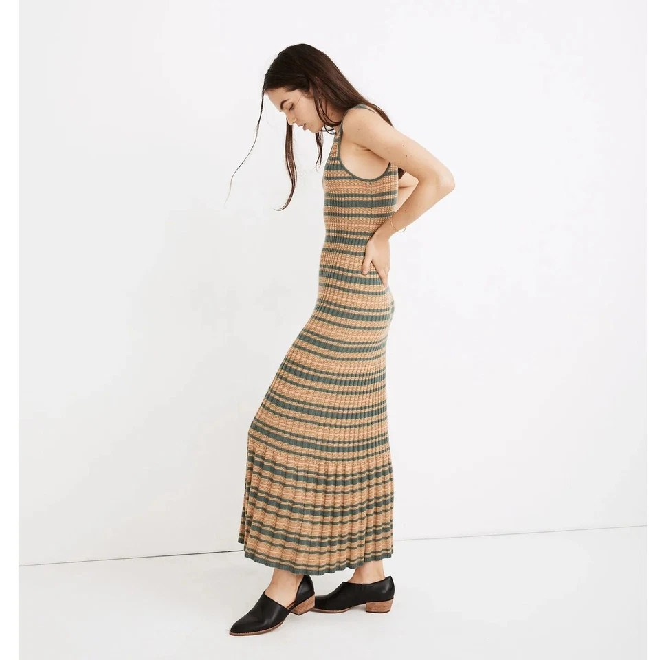 Vestido Suéter Madewell Rayas Sin Mangas XXS Lana Merino Informal Fácil Foto 1 de 4