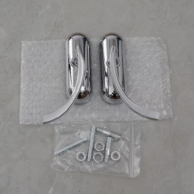 Espejos retrovisores laterales ovalados aptos para Harley Street Glide Road King Softail motocicleta- Foto 1 de 4