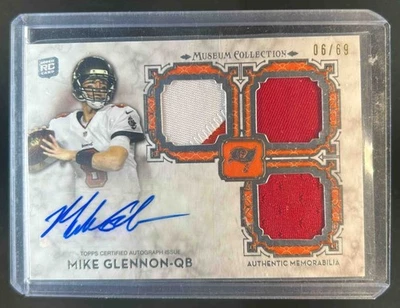 2013 Topps Museum Mike Glennon Signature Swatches Triple Auto RC Patch #6/69 - Image 1 of 2