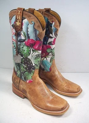 Botas occidentales Tin Haul para mujer 8,5 B aspecto cactilicio suela afilada punta cuadrada Foto 1 de 4