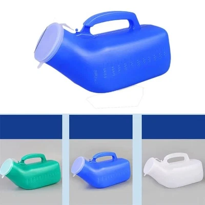 Urinal Bottle Male Urinals Portable Urine Bottle with Screw Lid 1200 Ml Plastic - Image 1 of 4