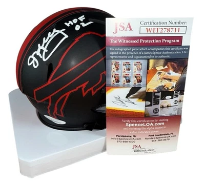 吉姆·凯利签名布法罗比尔 ECLIPSE 迷你头盔 JSA 正品证书 WIT278711 名堂 02 — 第 1/4 张图片