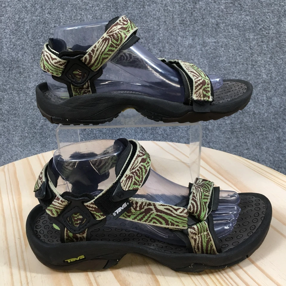 Sandalias Teva para mujer 9 Hurricane XLT ajustables con tiras y tirantes verde marrón Foto 1 de 4