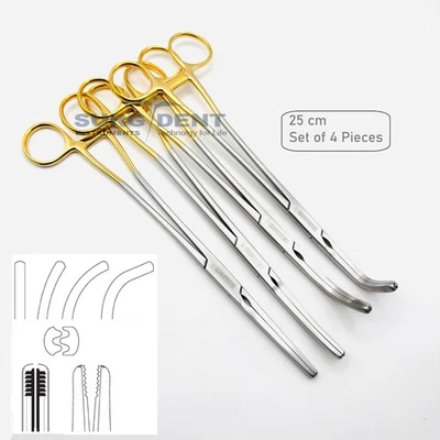 Histerectomía Zeppelin Z Abrazaderas Ginecología Quirúrgica OB/Ginecólogo Juego de 4 Piezas 25 cm Foto 1 de 4