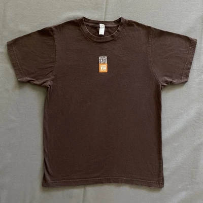 Camiseta Starbucks Ready Brew para mujer talla pequeña marrón café con leche recuerdo promocional Foto 1 de 4