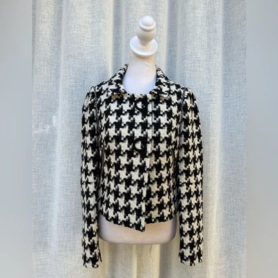 Blazer Vivienne Tam blanco negro pata de gallo Foto 1 de 4