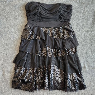 My Michele без бретелек блестки ярусный коктейльное платье для официальных приемов женщин 11 черный Y2K - Изображение 1 из 4