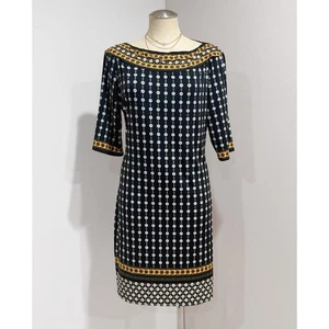 Max Studio Women's Multicolor Floral/Geo Print Stretch Shift Dress Size XL - Picture 1 of 5