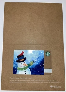 Starbucks 2016 Snowman Christmas Holiday Corporate Edition W/ Holder 6128 Series - Picture 1 of 3