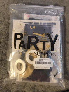 Happy 30th Birthday Party Supplies Banner Balloons And Foil Curtain Black And... - Picture 1 of 10