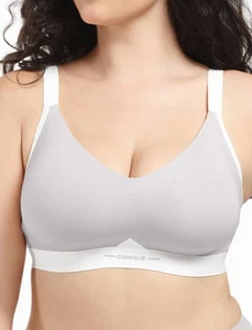 Women's Invisible Comfort Wireless Lift T-Shirt Bra Lightly Lined Seamless Pu... - Picture 1 of 5