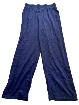 Joe B by Joe Benbasset Pants Womens Medium Navy Rayon Wide Leg Palazzo Pull On - Image 1 of 4