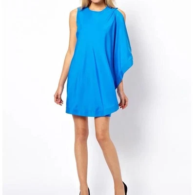 Vestido Ted Baker Bolty Azul Para Mujer Talla 3 = M = 8 Capas Fiesta Cóctel Foto 1 de 4
