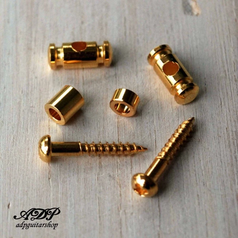 String Retainer Gotoh Passe Cordes Cylindrique Strat Tele Dore - Photo 1/2