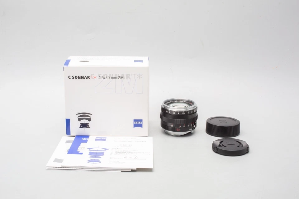Lente ZM de enfoque manual Carl Zeiss C Sonnar 50 mm f/1,5 T* para montaje Leica M, en caja Foto 1 de 4