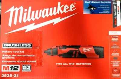 Milwaukee 2525-21 M12 12V Kit de herramientas rotativas inalámbricas sin escobillas Bolsa cargador de batería Foto 1 de 3