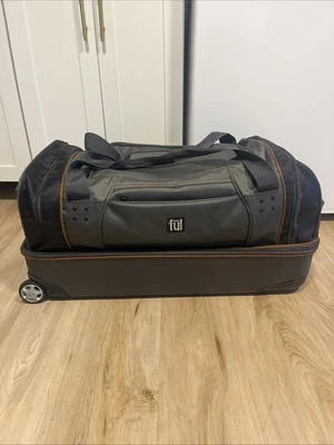 Ful 30" Split Level Rolling Duffel Bag Luggage Black, Gray, Orange - Image 1 of 4