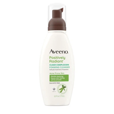 Limpiador diario en espuma Aveeno Clear Complexion 6 fl oz ácido salicílico acné tr... Foto 1 de 4