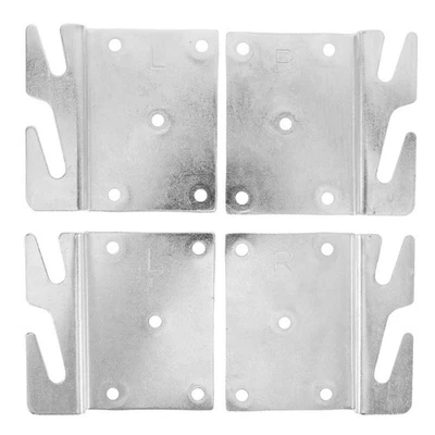  4 pezzi di piastre di aggancio per sponde del letto in legno - Staffe per - Immagine 1 di 4