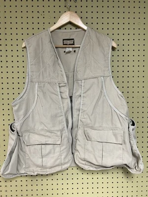 Vintage SafTBak Tan Zip Duck Bird Hunting Shooting Vest  Mens Size Small/Medium - Image 1 of 4