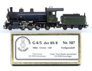 FERRO SUISSE H0m HOm 12mm 1:87 LATÓN RhB G 4/5 Nº107, modelo terminado - Imagen 1 de 8
