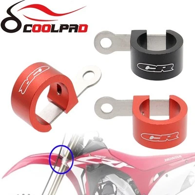 Abrazadera de manguera de freno CNC para HONDA CR125R CR250R CR500R CR80R CR85R guía de línea roja Foto 1 de 4