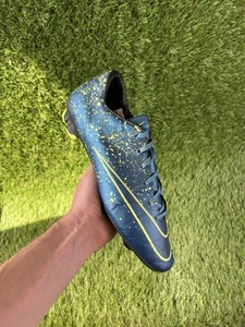 Nike Mercurial Victory V men's football boots size 11 UK blue yellow vapor rare - Picture 1 of 8