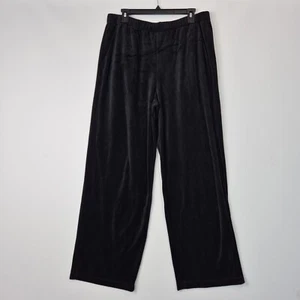 Eileen Fisher Women’s Elastic Waist Pull On Straight Leg Pants Blac Size L (03) - Picture 1 of 11