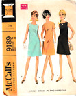 McCall's Sewing Pattern 9189 c1968 Misses Little Black Dress, Sz 14